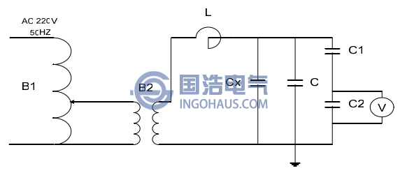 調容式工頻串聯諧(xié)振交流耐壓試驗裝置(zhì)原理接線圖