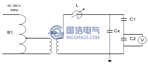 調感式工頻串聯諧振交(jiāo)流耐壓試驗裝置原理接線圖